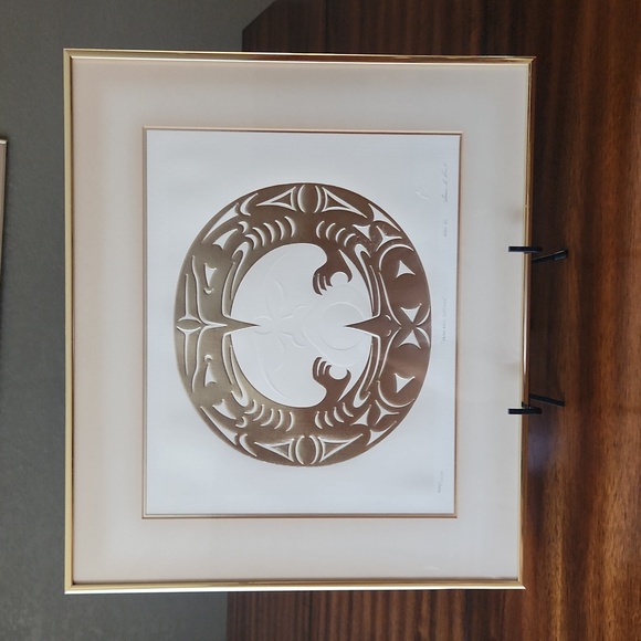 Susan Point 1986 Coast Salish Serigraph Man And Eagles Limited Edition 489/1000 - Picture 1 of 16